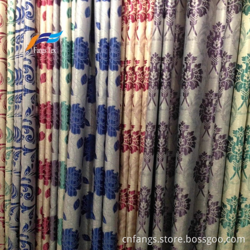Blackout Floral Printed 100% Polyester Curtains Fabrics